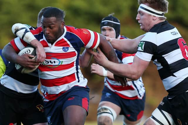 Jerome Trail, left, scored two second half tries for Havant in their win against Thurrock