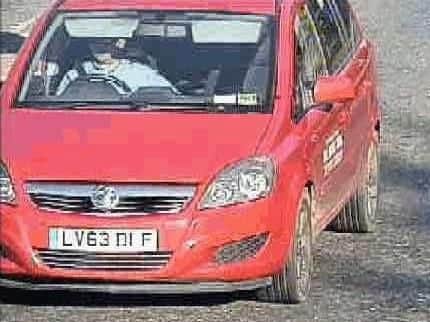 A CCTV photo dated 10/10/18 issued by Kent Police of a Vauxhall Zafira belonging to Ben Lacomba Picture: Kent Police/PA Wire