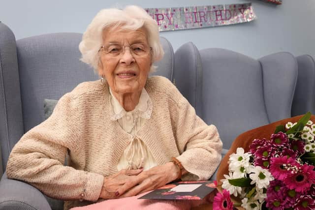 Esther Pitt on her birthday. Picture: Keith Woodland (131019-15)