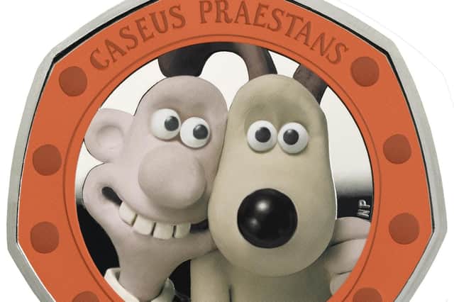 Wallace and Gromit 50p coin. Picture: The Royal Mint/PA Wire