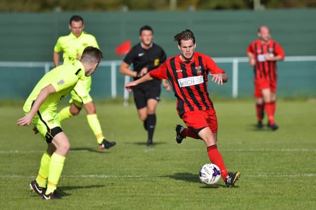 Sammy Kessack, pictured in action for Fareham last season, was among the goals as Horndean caned Infinity 5-0 in the Russell Cotes Cup on Tuesday