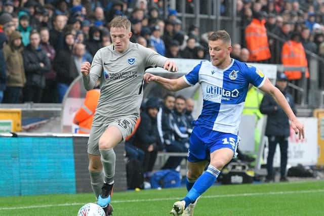 Ross McCrorie retains his place at Pompey right-back against Oxford United this afternoon. Picture: Graham Hunt/ProSportsImages