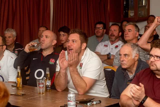 Disappointed fans watch as England is beaten 32-12 by South Africa. Picture: Vernon Nash (021119-007)