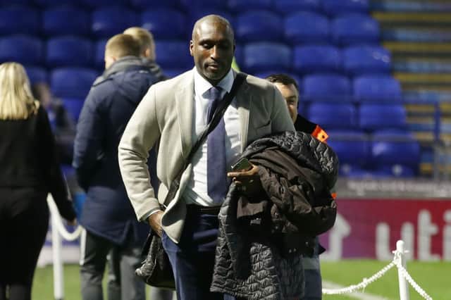 Sol Campbell arrives at Fratton Park  Picture: Robin Jones