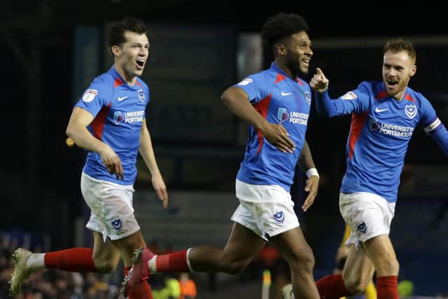 Ellis Harrison celebrates scoring against Southend  Picture: Robin Jones