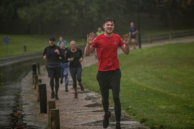 Runners and volunteers brave the strong winds and driving rain at Fareham Parkrun