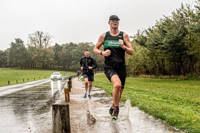 Runners brave the strong winds and driving rain at Fareham Parkrun