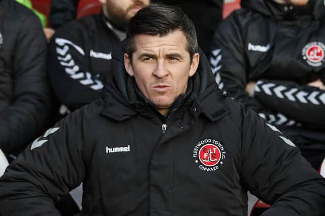 Fleetwood Town manager Joey Barton Picture: Daniel Chesterton