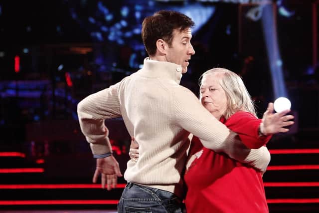 Ann Widdecombe and Anton du Beke at Blackpool's Tower Ballroom for Strictly Come Dancing. Picture credit should read: Peter Byrne/PA Photos.