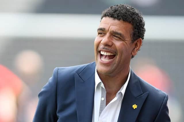 Chris Kamara is to challenge Robbie Williams and Louis Tomlinson for Christmas number one. Pete Norton/Getty Images