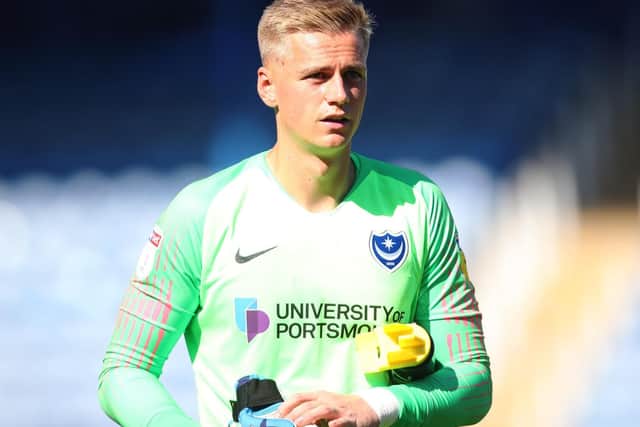 Pompey keeper Alex Bass. Picture: Joe Pepler