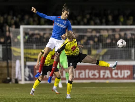 Christian Burgess faced a physical test against Harrogate. Picture: Daniel Chesterton