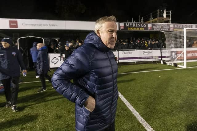 Kenny Jackett saluted his team's character following a 2-1 FA Cup win at Harrogate Town. Picture: Daniel Chesterton/PinPep