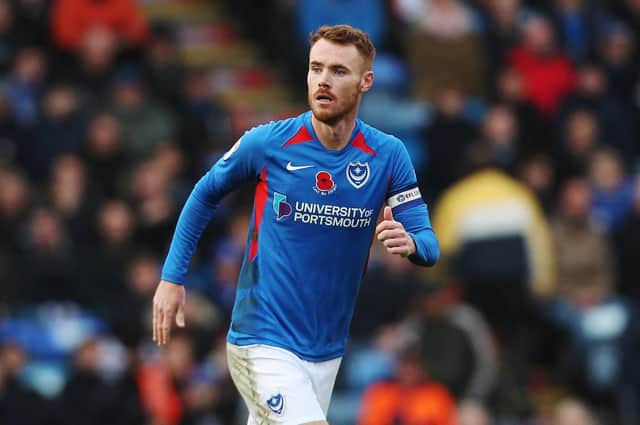 Pompey have a gulf to fill with skipper Tom Naylor now sidelined with a hamstring problem. Picture: Joe Pepler