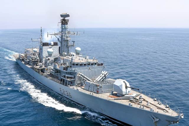 HMS Montrose protecting shipping lanes in the Gulf. Credit: LPhot Rory Arnold
