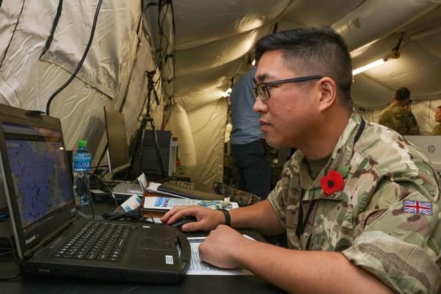 Lieutenant Sam Yee, 35, a Royal Navy reservist based at HMS King Alfred on Whale Island, was one of five British personnel at the IMSC in Bahrain. Photo: LPhot Rory Arnold