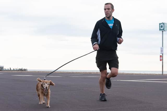 A Southsea parkrunner and his dog