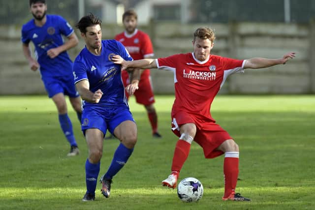 Miles Everett, right, in action for Horndean