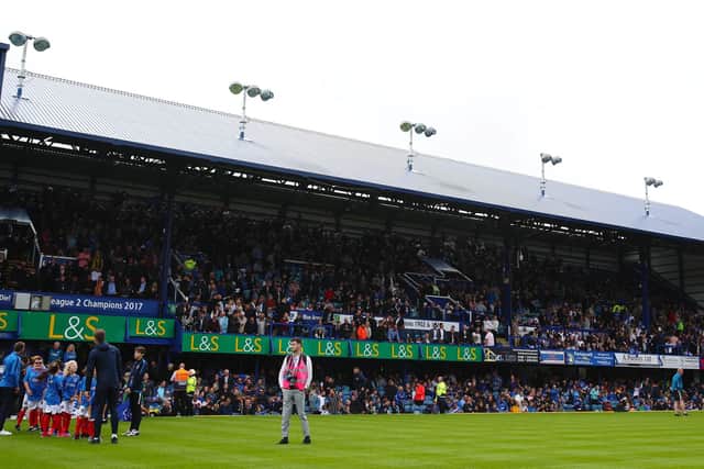 A general view of the South Stand at Fratton Park