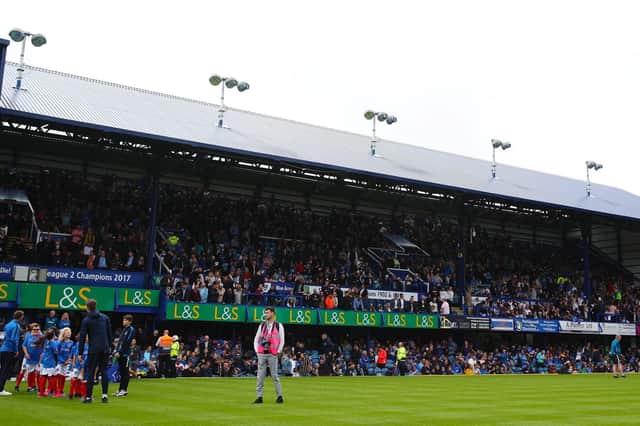 A general view of the South Stand at Fratton Park