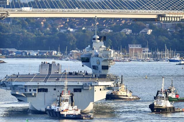 HMS Prince of Wales. (Photo by Jeff J Mitchell/Getty Images)