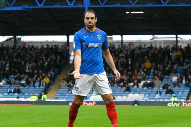 Brett Pitman is among 10 of Pompey's first-team squad whose contracts expire at the season's end. Picture: Graham Hunt