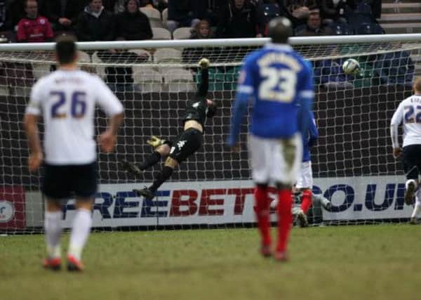Simon Eastwood is beaten at Preston - but only after making a string of fine saves  Picture: Joe Pepler