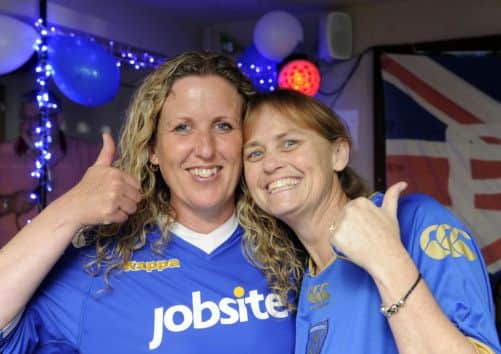 Enjoying the all day Disco are (left to right), Sam Parker and landlady Hayley Wallace.
Picture: Ian Hargreaves (131425-1)
