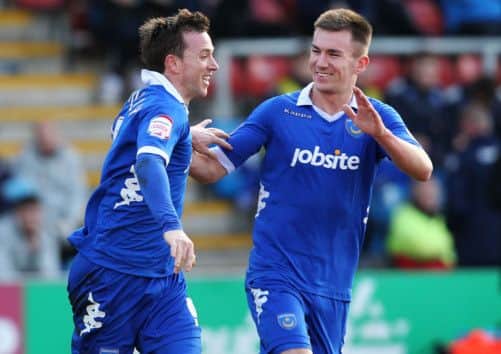 Jed Wallace, right, pictured with David Connolly, has had plenty to smile about in recent months Picture: Joe Pepler