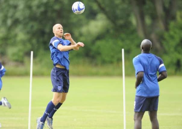 Johnny Ertl

 during Pompey training at St John's College playing fields yesterday    

Picture: Allan Hutchings
