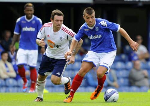 Liam Walker won a deal at Fratton Park during pre-season last year. Picture: Allan Hutchings (122584-420)
