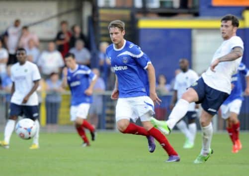 Ryan Bird bagged two goals in Pompey's 5-0 friendly win at the Hawks Picture: Ian Hargreaves