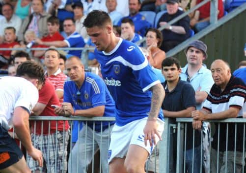 Sonny Bradley in action for Pompey at Westleigh Park Picture: Ian Hargreaves