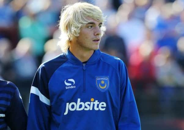 Jack Whatmough was on the Pompey bench for the visit to Bootham Crescent Picture: Joe Pepler