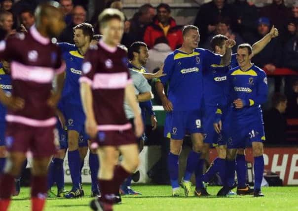 AFC Wimbledon celebrate. Picture: Joe Pepler