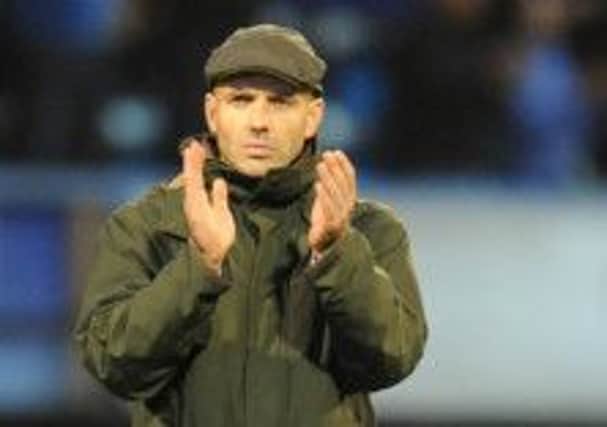 Exeter City manager Paul Tisdale at Fratton Park earlier this season