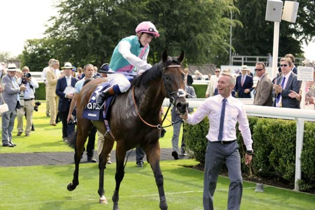 Kingman and James Doyle in the winner's enclosure after a fabulous Sussex Stakes victory Picture by Malcolm Wells