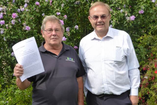 Alan Campbell (left), from Hayling Island, and Hayling UKIP Councillor John Perry