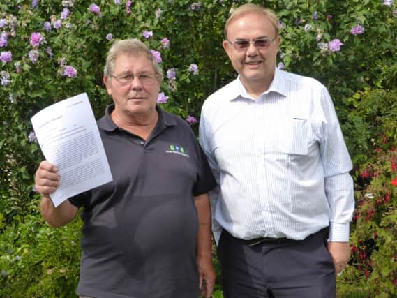 Alan Campbell (left), from Hayling Island, and Hayling UKIP Councillor John Perry