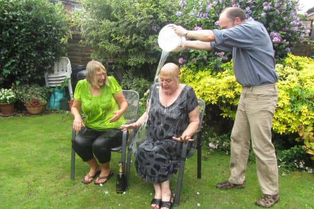 Councillors Jackie Branson and Leah Turner doing the ice bucket challenge