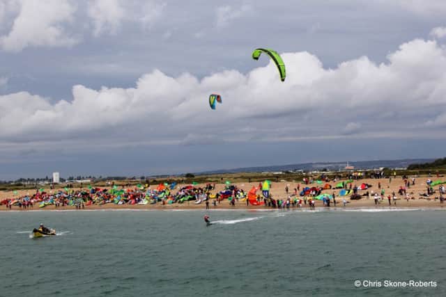 The kite surfinng event on Hayling Island in 2013