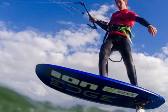A participant in the Virgin Kitesurfing Armada at Hayling Island
Picture:  Martin Allen.