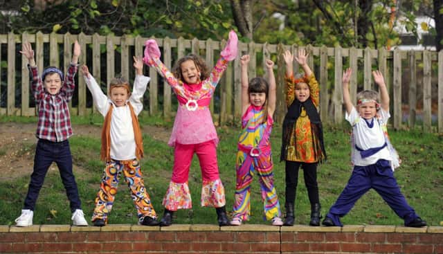 From left, Oliver Gates, six, Cameron Duffy, five, Hollie Phillips, six, Annie Fifield, five, Dakota-Blue Manley, five, and Finley Hill, four. Picture: Malcolm Wells (143129-6037)