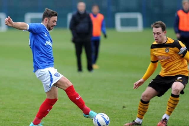 Danny East in action for Pompey reserves today Picture: Allan Hutchings