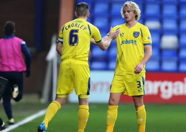 Jack Whatmough, right, is ready to make a Pompey return. Picture: Joe Pepler