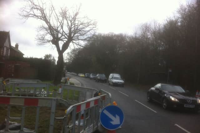 The emergency works in Havant Road