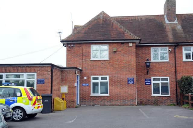 Hayling Island police station and below, Cllr Andy Lenaghan