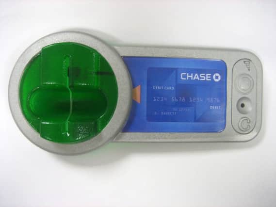 An example of a card-skimming machine