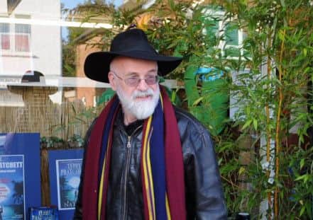Terry Pratchett at Hayling Island Bookshop in 2008
