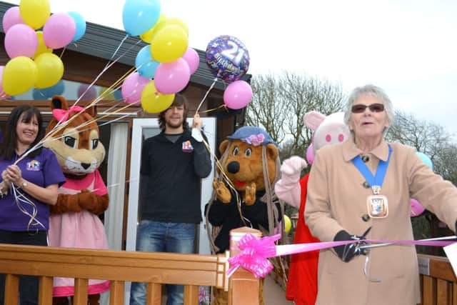 The opening of the third home in Hannah's Holiday Home Appeal in Milford on Sea by the Mayor of Havant Marjorie Smallcorn